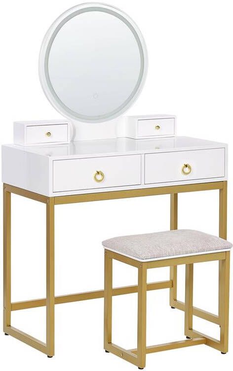 Beliani AUXON Kaptafel Wit MDF