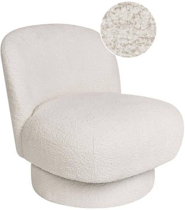 Beliani AYLO Fauteuil Wit Bouclé