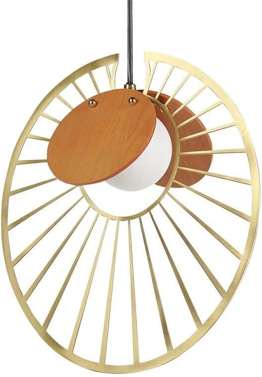 Beliani BARDO Hanglamp Goud|Lichtbruin Metaal