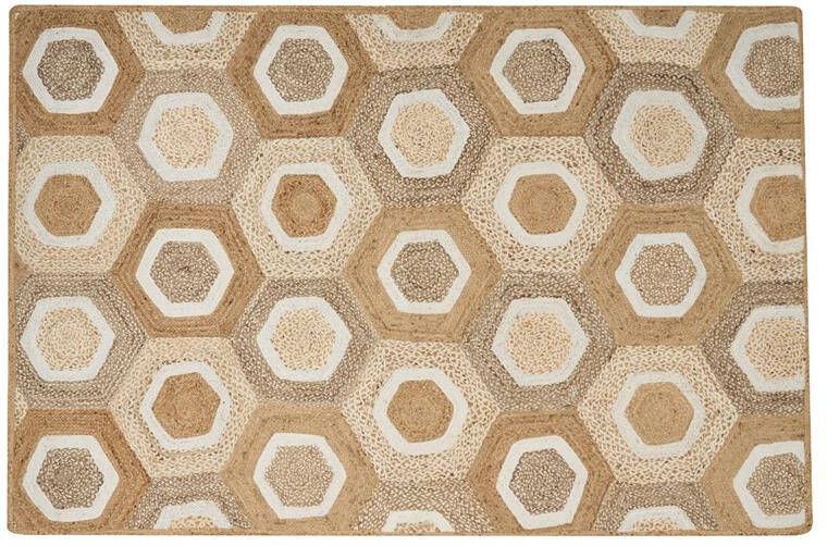Beliani BASOREN Laagpolig vloerkleed Beige 200 x 300 cm Jute