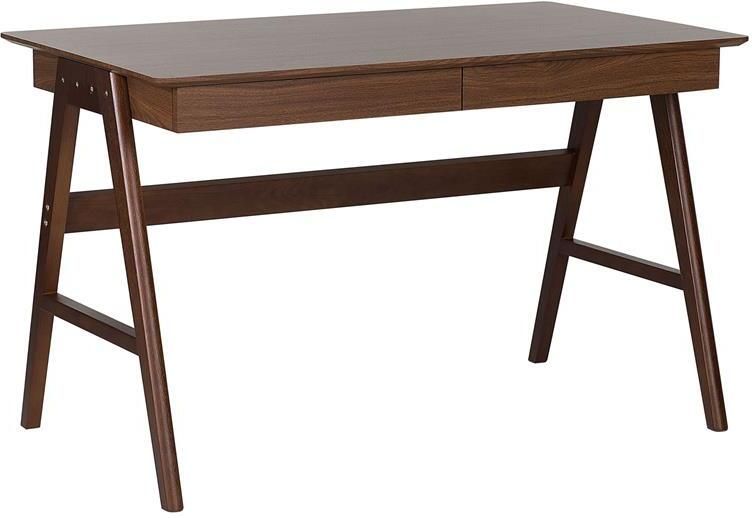 Beliani SHESLAY Bureau Donkere houtkleur MDF