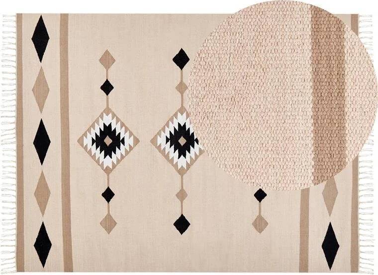 Beliani BERDIK Vloerkleed Meerkleurig 160 x 230 cm Katoen