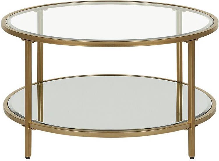 Beliani BIRNEY Salontafel Goud Veiligheidsglas
