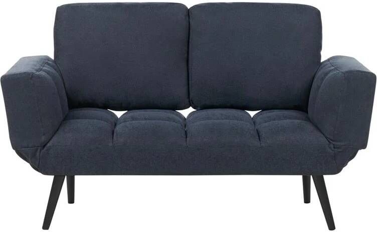 Beliani BREKKE Slaapbank Donkerblauw Polyester