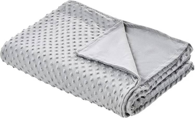 Beliani -CALLISTO-Verzwaringsdeken hoes-Grijs-120 x 180 cm-Polyester
