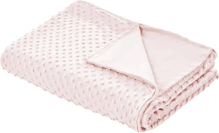 Beliani -CALLISTO-Verzwaringsdeken hoes-Roze-100 x 150 cm-Polyester