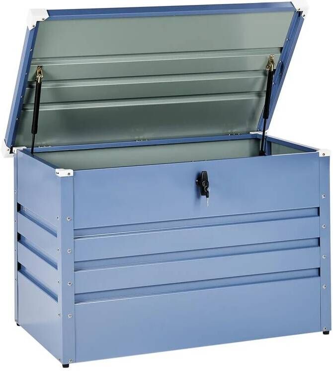 Beliani CEBROSA Kussenbox Blauw 300 l Staal
