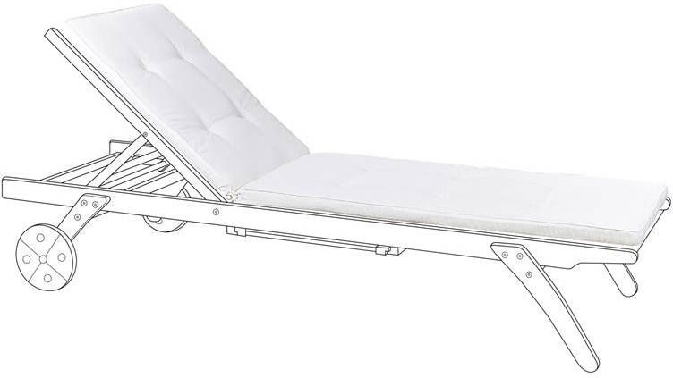 Beliani CESANA Tuinkussen Wit 192 x 56 cm Polyester