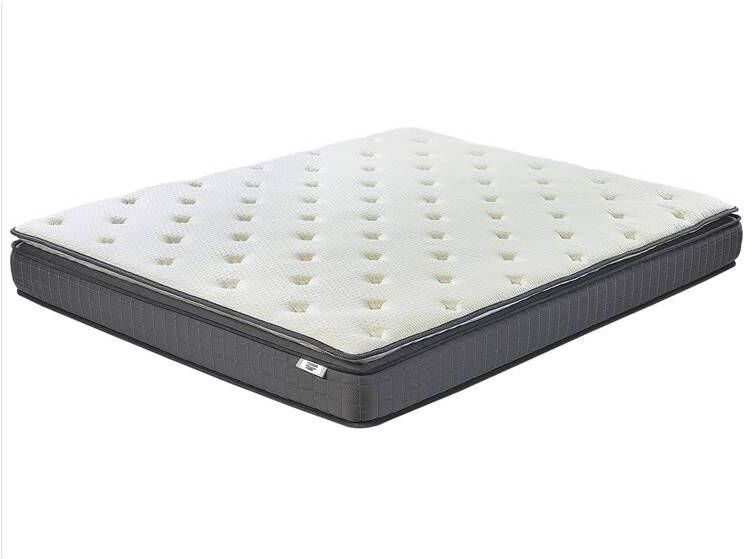 Beliani CHARM Traagschuimmatras Wit 160 x 200 cm Polyester