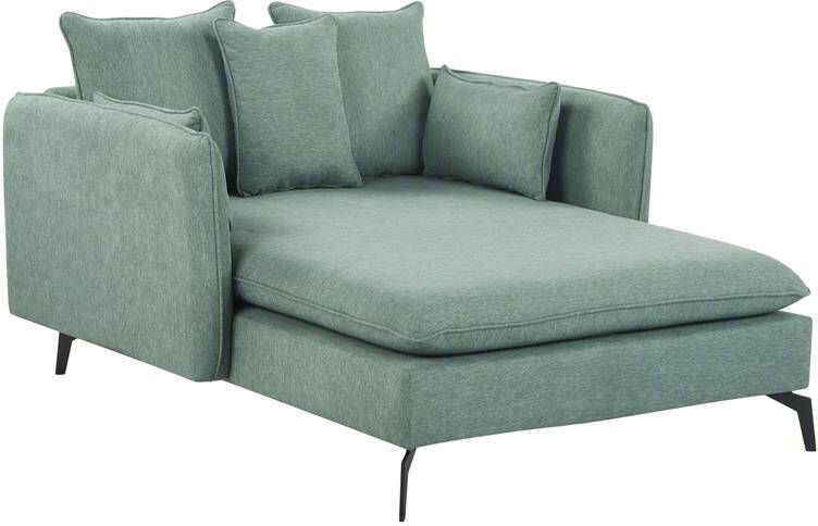 Beliani CHARMES Chaise Longue Groen Polyester