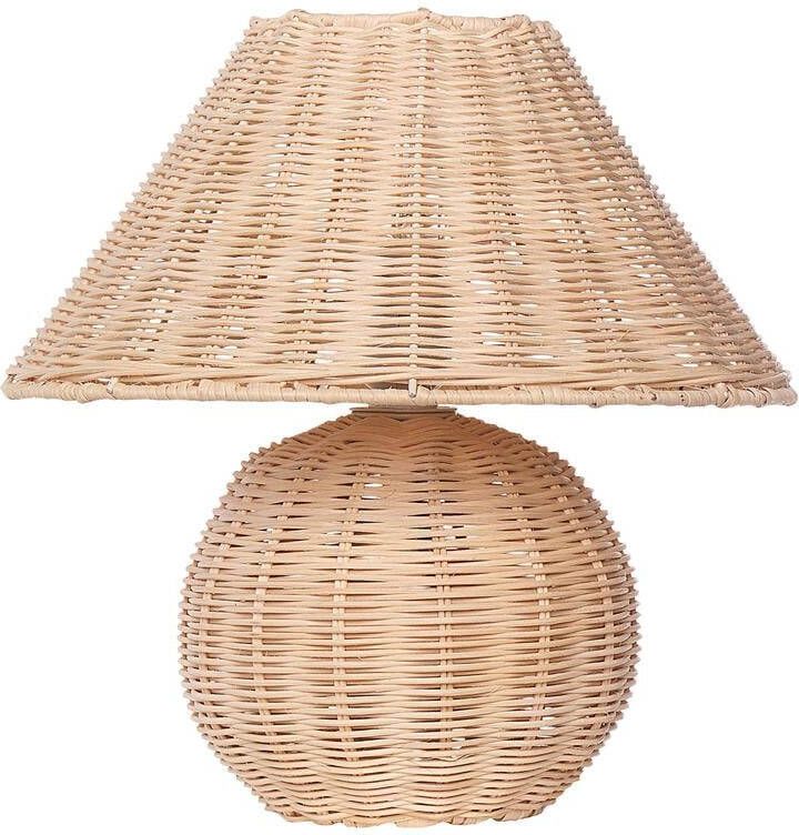 Beliani CINDER Tafellamp Naturel Rotan