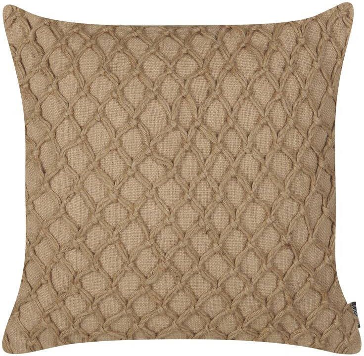 Beliani -COLLOMIA-Sierkussen set van 2-Beige-45 x 45 cm-Katoen