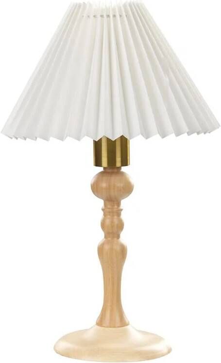 Beliani COOKS Tafellamp Lichtbruin Hout