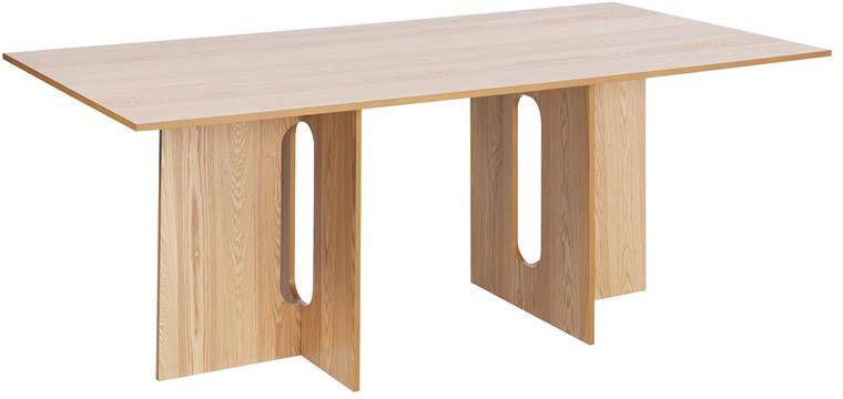 Beliani CORAIL Eettafel Lichtbruin 200 x 100 cm MDF