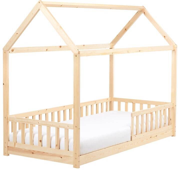 Beliani COSSAYE Kinderbed Lichtbruin 90 x 200 cm Grenenhout