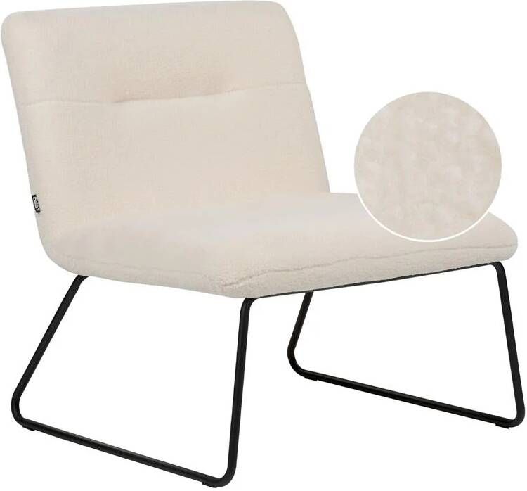 Beliani COTULLA Fauteuil Wit Bouclé