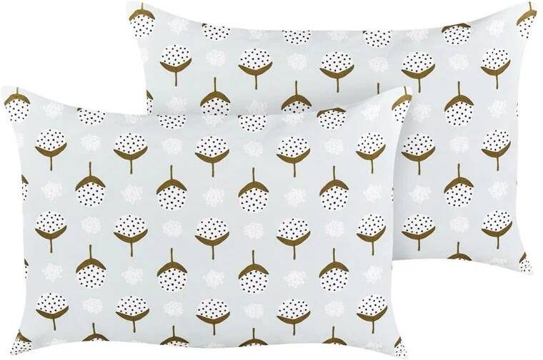 Beliani -CUNEO-Tuinkussen set van 2 -Lichtgroen-40 x 60 cm-Polyester