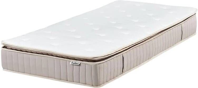 Beliani -DAYDREAM-Pocketveringmatras hard-Wit-90 x 200 cm-Polyester