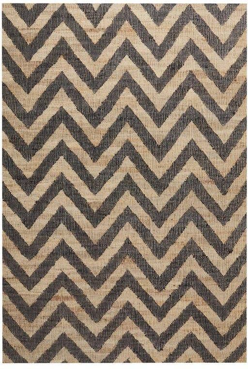 Beliani -DEDEPINARI-Laagpolig vloerkleed-Beige-160 x 230 cm-Jute