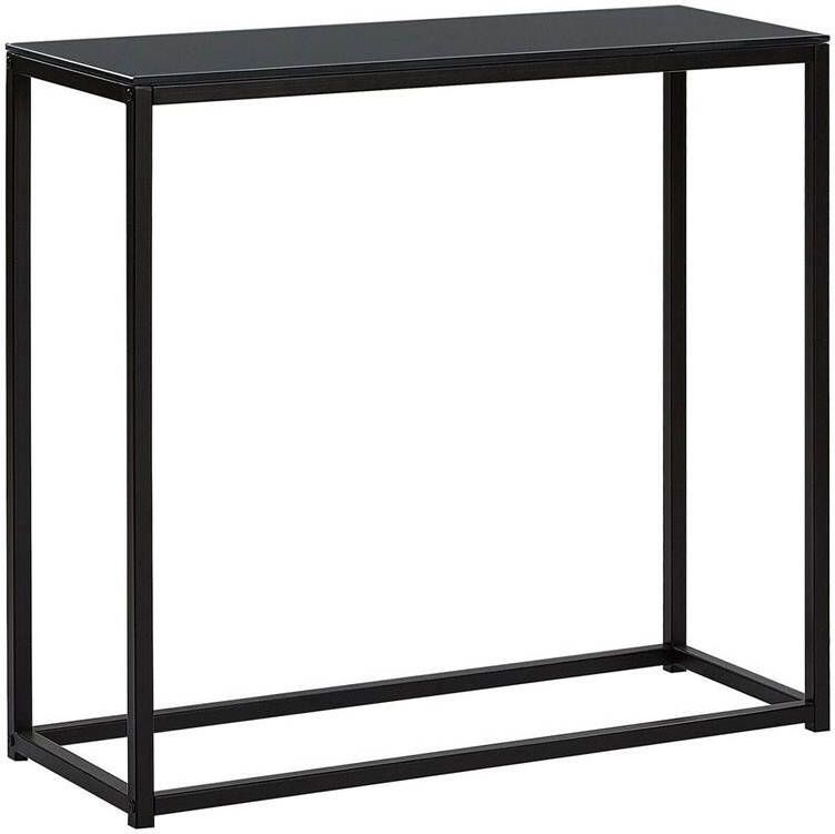 Beliani DELANO Consoletafel Zwart Veiligheidsglas
