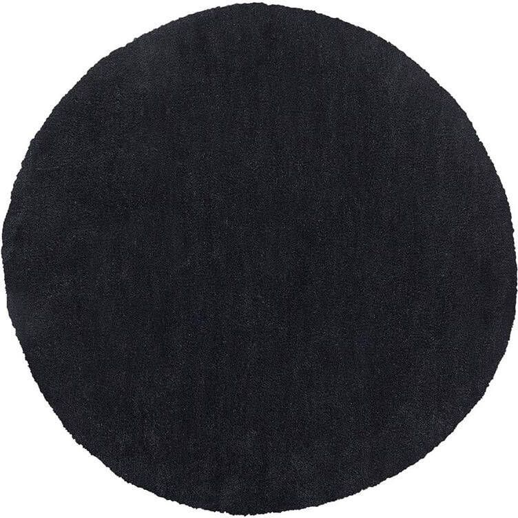 Beliani DEMRE Shaggy vloerkleed Zwart 140 cm Polyester