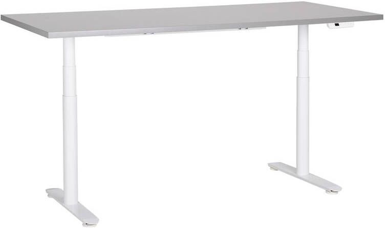Beliani -DESTINAS-Elektrisch Verstelbaar bureau-Grijs|Wit-180 cm-MDF