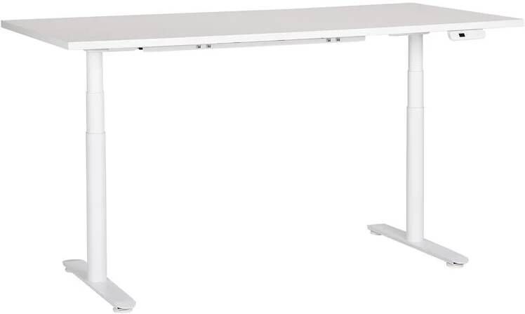 Beliani -DESTINAS-Elektrisch Verstelbaar bureau-Wit-180 cm-MDF