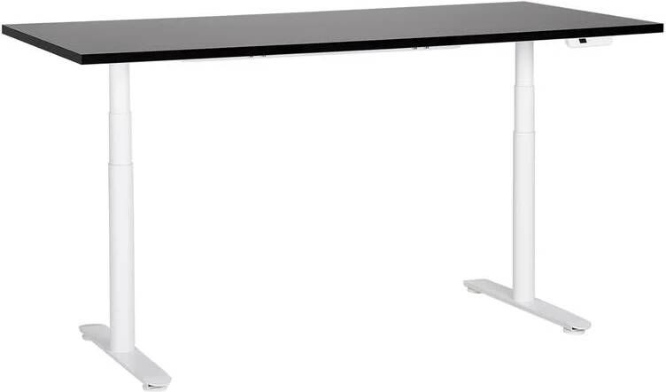 Beliani -DESTINAS-Elektrisch Verstelbaar bureau-Zwart|Wit-180 cm-MDF