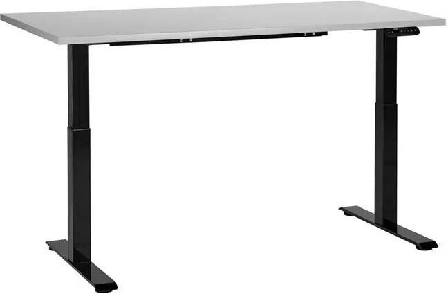 Beliani -DESTINES-Elektrisch Verstelbaar bureau-Grijs|Zwart- 160 cm-MDF
