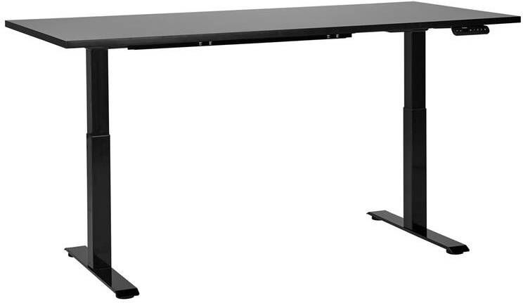 Beliani -DESTINES-Elektrisch Verstelbaar bureau-Zwart- 180 cm-MDF