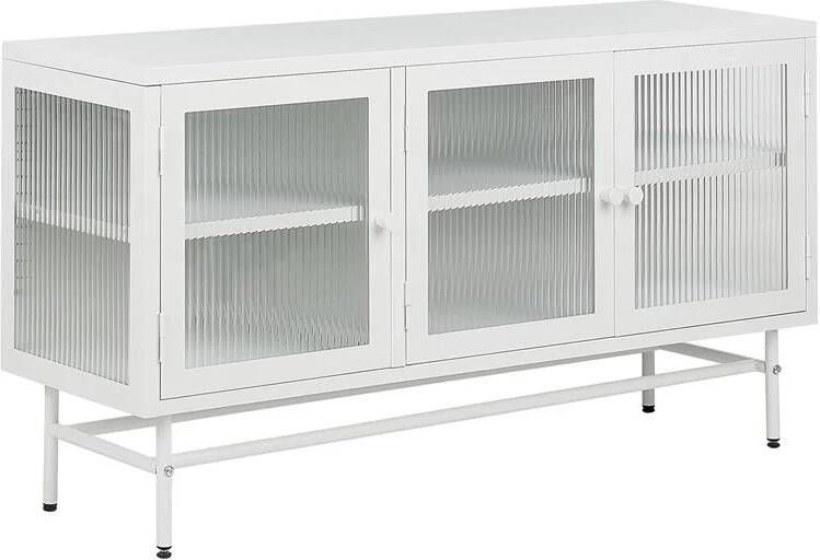Beliani DEVON Sideboard Wit Staal