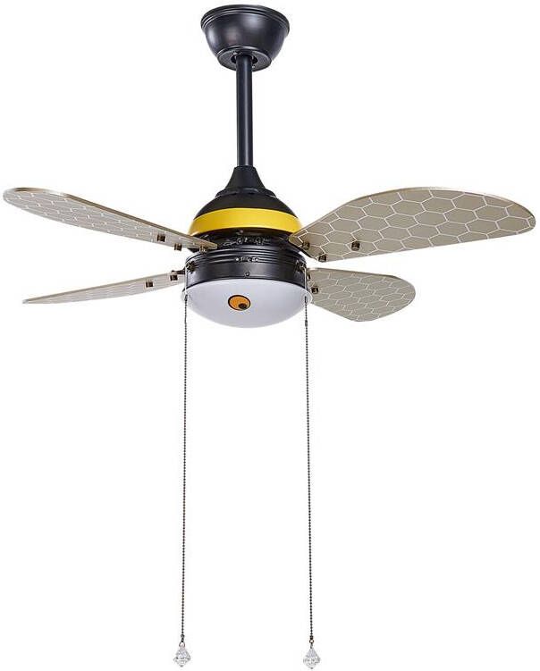 Beliani DOLORES Plafondlamp met ventilator-Zwart-IJzer