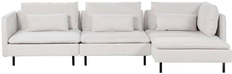 Beliani EGERIS Hoekbank modulair Beige Linkszijdig Corduroy