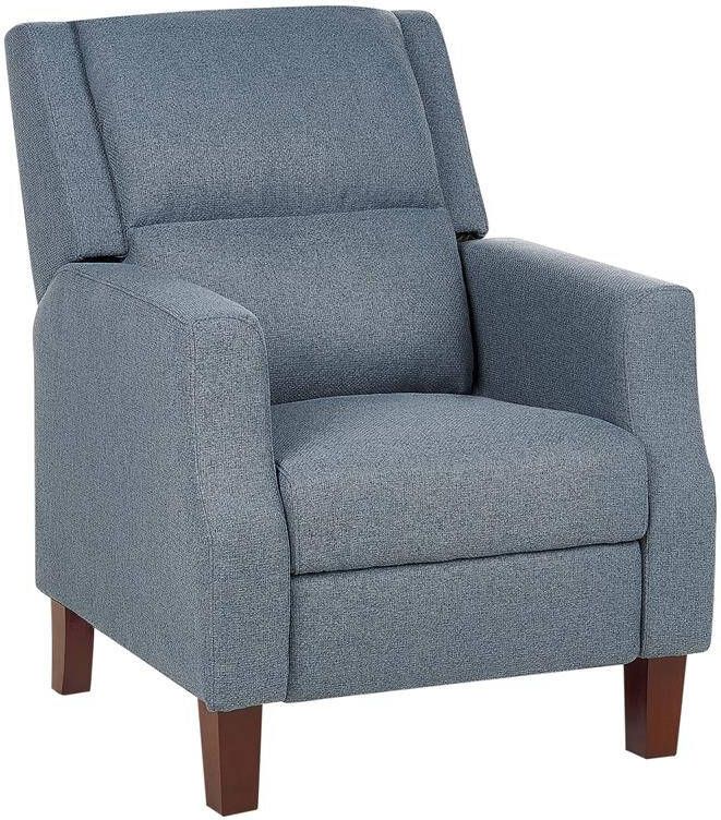 Beliani EGERSUND TV-fauteuil-Blauw-Polyester