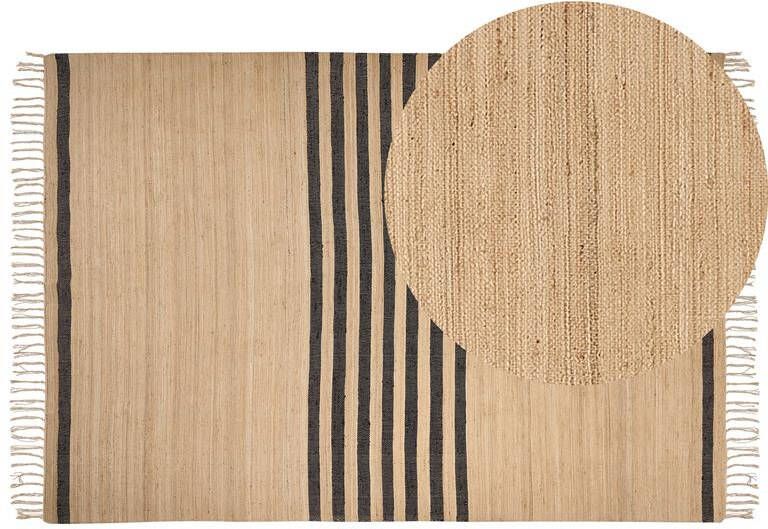 Beliani ERICEK Vloerkleed Beige 160 x 230 cm Jute