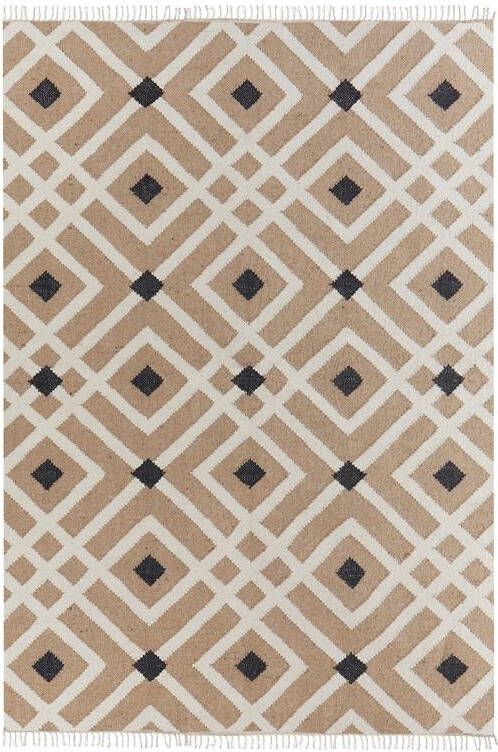 Beliani ESENCIK Laagpolig vloerkleed Beige 160 x 230 cm Jute
