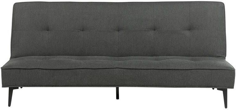 Beliani ESSVIK Slaapbank 3-zits Donkergrijs Polyester