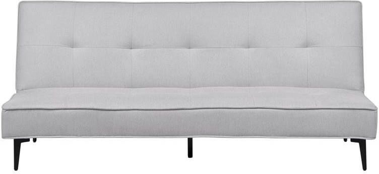 Beliani ESSVIK Slaapbank 3-zits Lichtgrijs Polyester