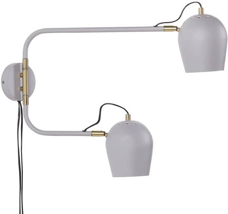 Beliani ESTRELLA Wandlamp Lichtgrijs Metaal