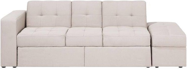 Beliani FALSTER Slaapbank 3-zits Beige Polyester