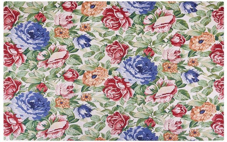 Beliani FARWAN Vloerkleed Multicolor 140 x 200 cm Katoen