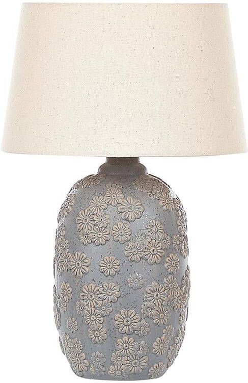 Beliani FERREY Tafellamp Lichtbeige Keramiek