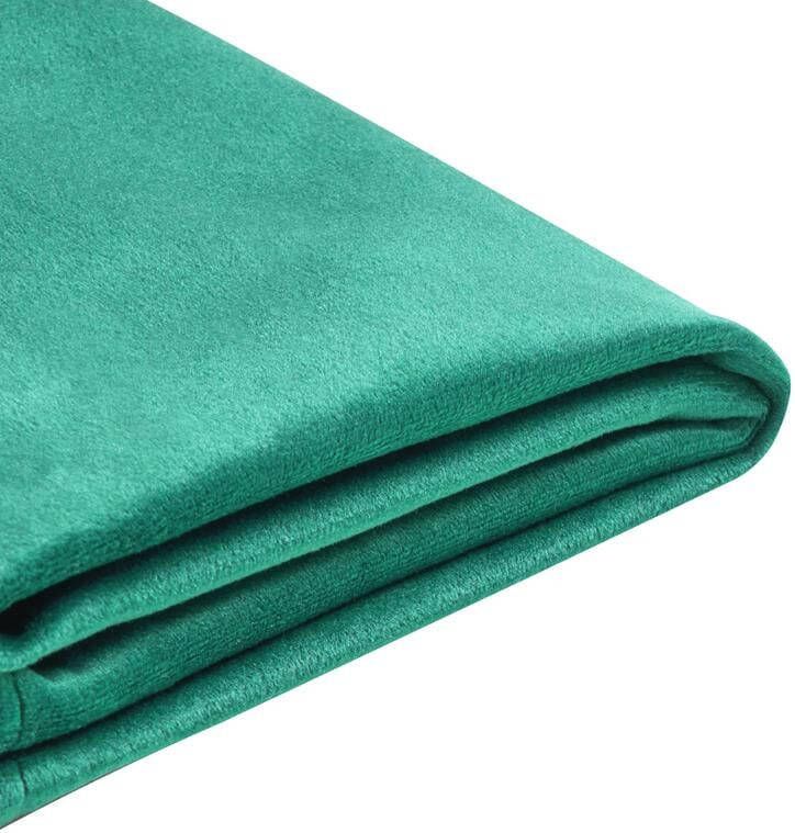 Beliani FITOU Bekleding bed Donkergroen 140 x 200 cm Fluweel