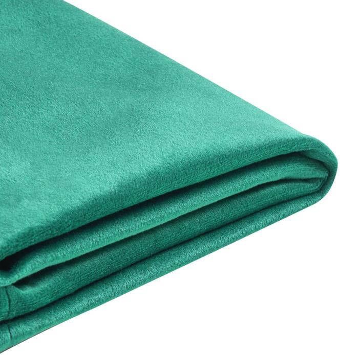 Beliani FITOU Bekleding bed Donkergroen 90 x 200 cm Fluweel