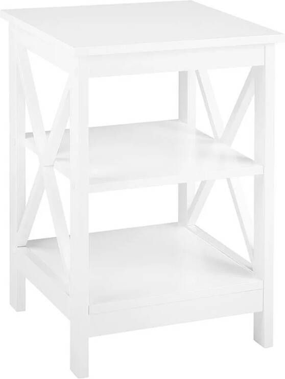 Beliani FOSTER Bijzettafel Wit MDF