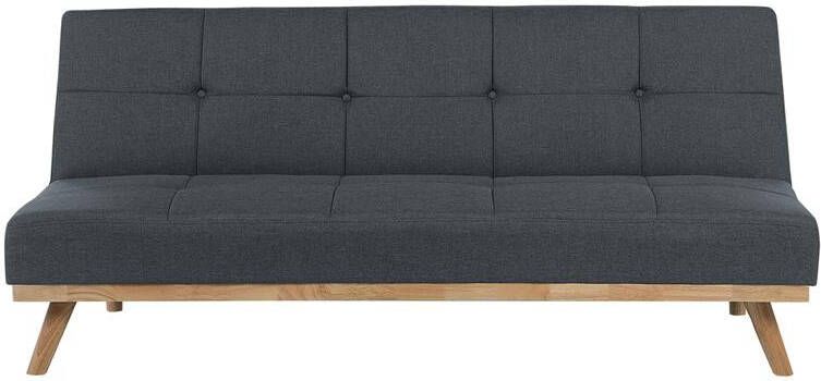 Beliani FROYA Slaapbank 3-zits Donkergrijs Polyester