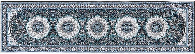 Beliani GEDIZ Loper tapijt Blauw 80 x 300 cm Polyester