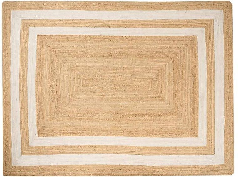 Beliani GEMEREK- Vloerkleed Beige 300 x 400 cm Jute