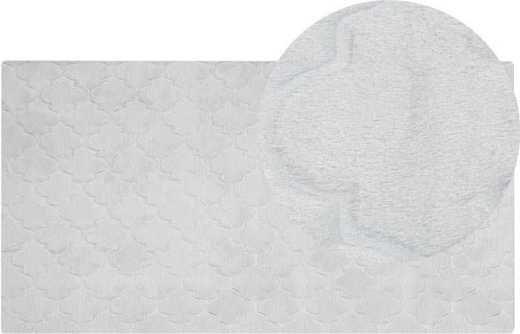 Beliani -GHARO-Hoogpolig vloerkleed-Lichtgrijs-80 x 150 cm-Polyester