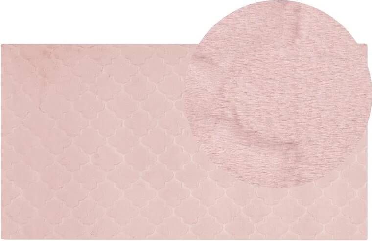 Beliani -GHARO-Hoogpolig vloerkleed-Roze-80 x 150 cm-Polyester